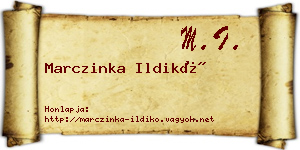 Marczinka Ildikó névjegykártya