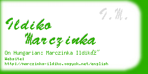 ildiko marczinka business card